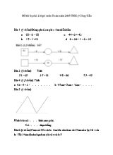 Đề thi học kì 2 lớp 1 môn Toán năm 2015 - Trường TH Lý Công Uẩn